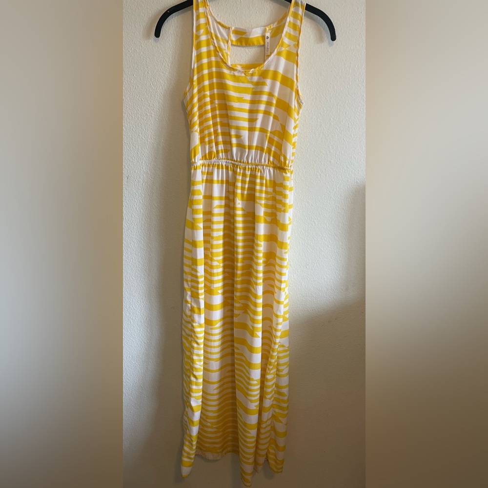 Soprano yellow & white maxi dress - XS